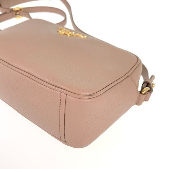 Prada Vitello Phenix Crossbody Graige Cipria Leather Shoulder Bag - Picture 6 of 16